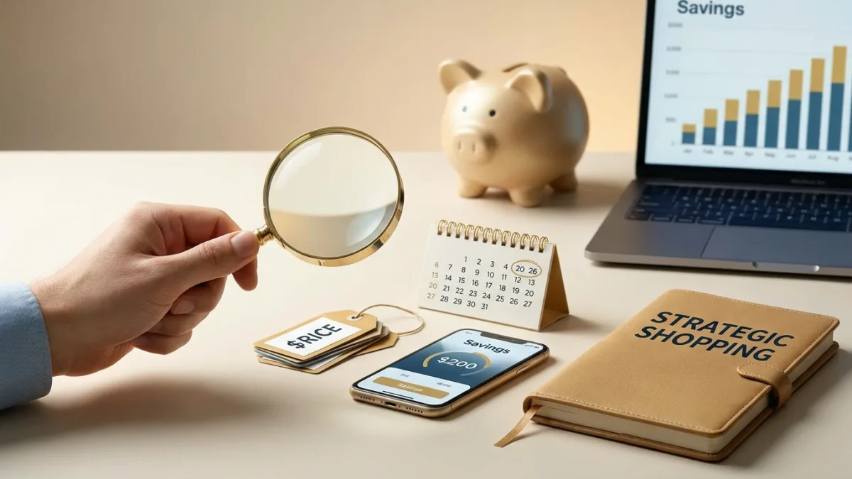 A smart shopper reviews a strategic shopping list to maximize savings during the Eid Al Adha 2026 sales.